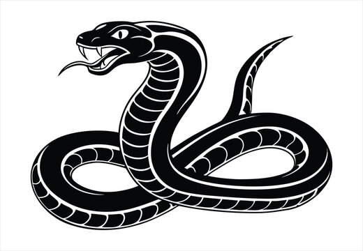 Snake silhouette vector