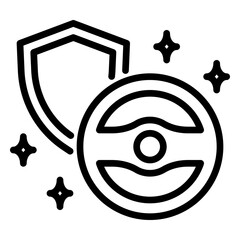 shield icon, Line icon style