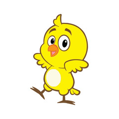 Chicken baby cartoon vector art and illustration 