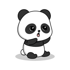 Panda baby cartoon vector art and illustration