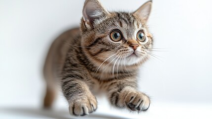 Obraz premium Playful Exotic Shorthair Cat in Action