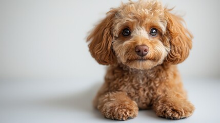 Curious Poodle Posing for Full Body Photograph