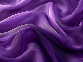 Fototapeta premium A close-up of smooth, flowing purple fabric showcasing its texture and sheen.