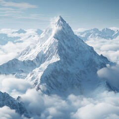 Majestic K2 mountain peak against a clear blue sky