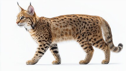 Obraz premium Majestic Savannah Cat in Full Body Photograph
