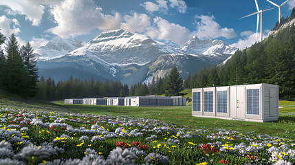 Aipowered energy storage solutions renewable energy where artificial intelligence manages battery systems optimizes energy distribution and ensures stable power supply