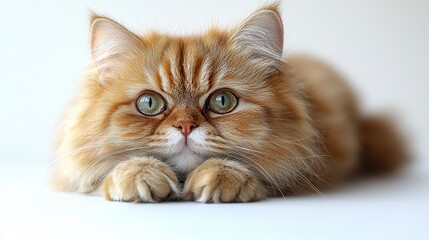 Elegant Persian Cat Portrait in Soft Lighting