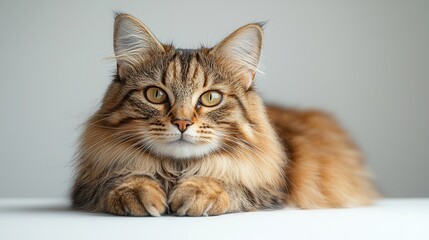 Obraz premium Relaxed Somali Cat in Comfortable Setting