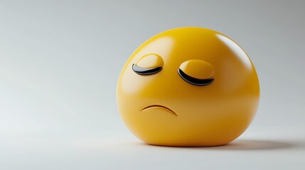 Fototapeta premium Lonely Yellow Face with a Faint Smile