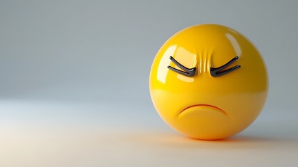 Disappointed Yellow Face with a Sad Frown