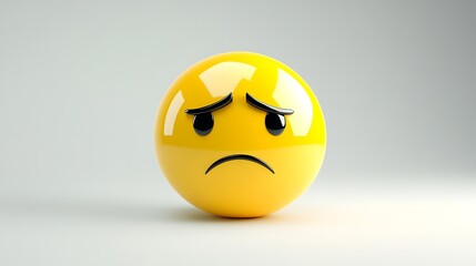 Fototapeta premium Lonely Yellow Face with a Faint Smile