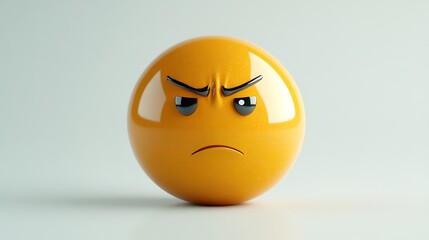 Disappointed Yellow Face with a Sad Frown