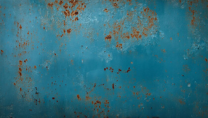 Fototapeta premium Retro blue tone rusty texture on the wall background