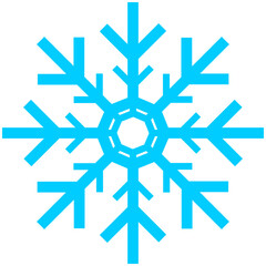 Flat snowflake icon