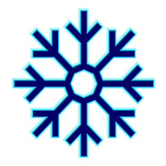 Flat snowflake icon