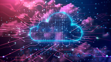 Obraz premium Conceptual design AIenhanced virtualization and containerization within cloud computing services illustrating how AI optimizes virtual machines and containers