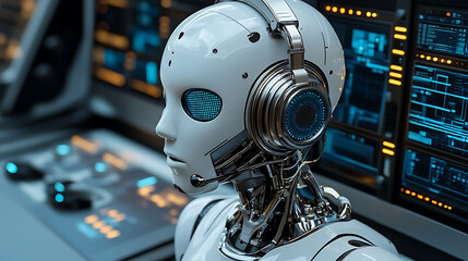 Fototapeta premium Consumer electronics revolutionized AI in voiceactivated devices where artificial intelligence processes natural language executes commands and provides intuitive interaction with technology