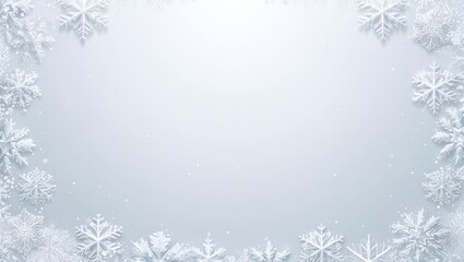 Abstract blue winter snowflake frame for Christmas holiday decoration