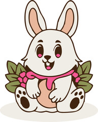 rabbit with a flower