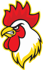 angry rooster mascot