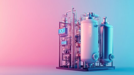 Detailed view of modern industrial machinery with a sleek design, showcasing innovation in engineering and technology.