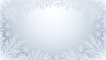Abstract blue winter snowflake frame for Christmas holiday decoration