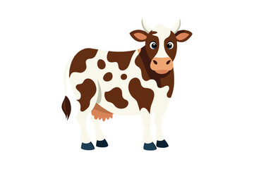 Cow vector illustration with white background