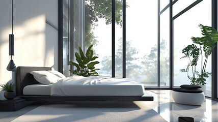 Fototapeta premium bedroom with a window
