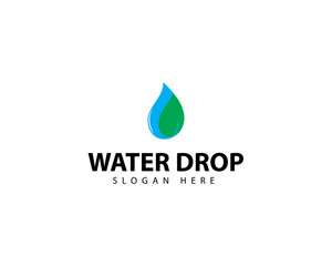 Drop Logo Leaf Recycling Symbol - Water Drop On Leaf Vector