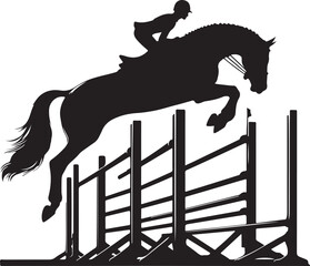 Vaulting horse silhouette vector illustration