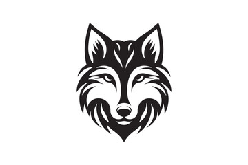 Wolf head silhouette vector illustration
