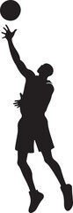 Basketball player silhouette vector illustration