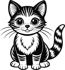 Cat silhouette vector illustration