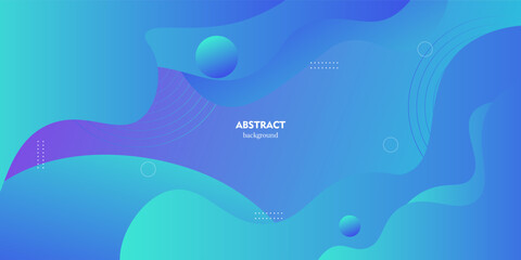 Minimalist bright blue abstract background with wavy shapes. Colorful blue fluid design. Simple and modern concept. Vector Eps10