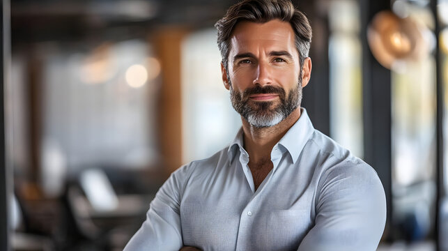 Angel investor with halo evaluating startup pitch, serene smile in soft morning light, entrepreneurial success concept