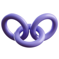 3D Purple Abstract Shape Illustration