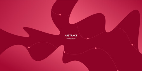 Pink background with curved shapes and lines. Colorful illustration with wavy lines. Cool design.