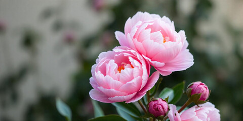 Fototapeta premium pink and white tulips