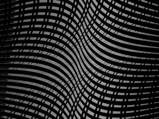 Abstract futuristic dark black background with wave design. Realistic 3d wallpaper with luxurious flowing lines. Perfect background for posters, websites, brochures, banners, applications, etc.