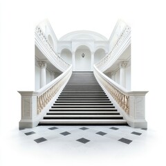 Elegant White Staircase in Luxurious Interior Design