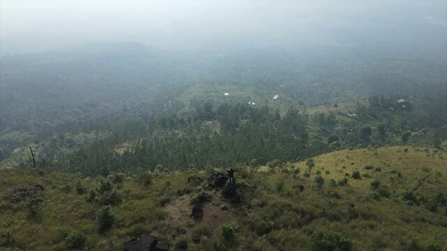 aerial view of Mount Arjuno