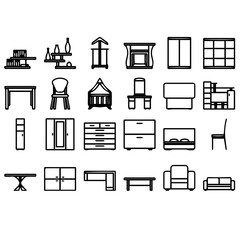 Home Furniture Icon Set