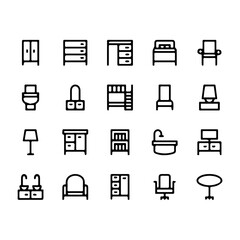 Home Furniture Icon Set