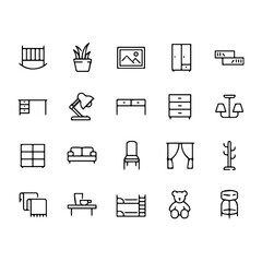 Home Furniture Icon Set