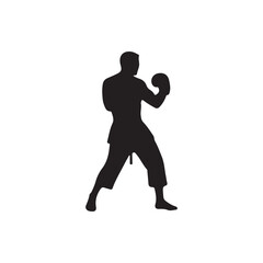 Naklejka premium Creative Set Of Illustration Boxing Logo Design