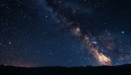 Fototapeta premium Milky way and stars in the night sky