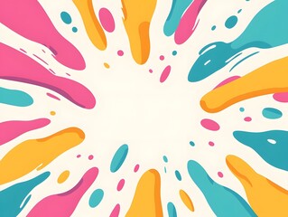 Abstract Colorful Splashes Background Design