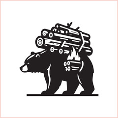 Bear silhouette  Vector bear illustration bundle 