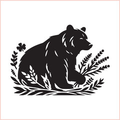 Bear silhouette  Vector bear illustration bundle 