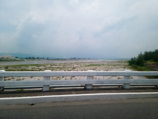 Lahar in Zambales Philippines as a result of the eruption of Mt. Pinatubo